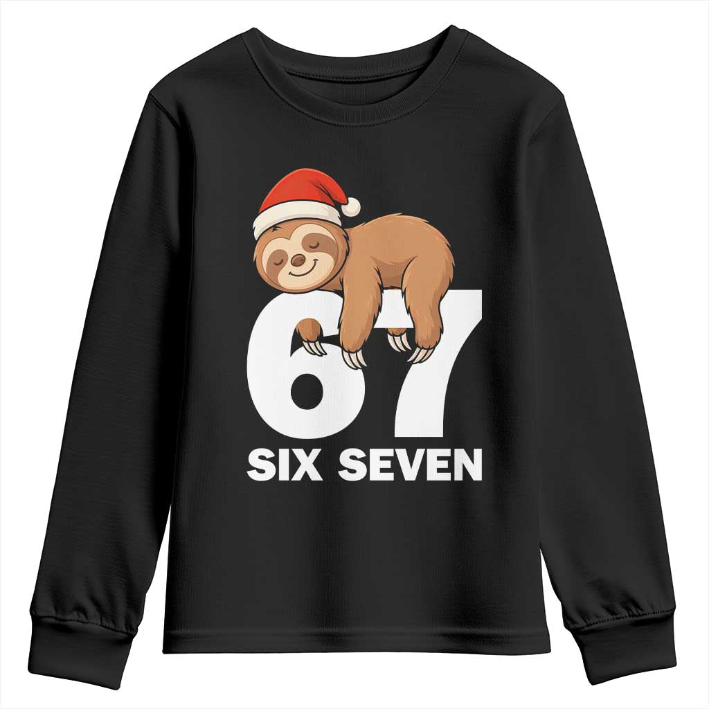 67 Six Seven Youth Sweatshirt Funny Sloth Christmas - Wonder Print Shop