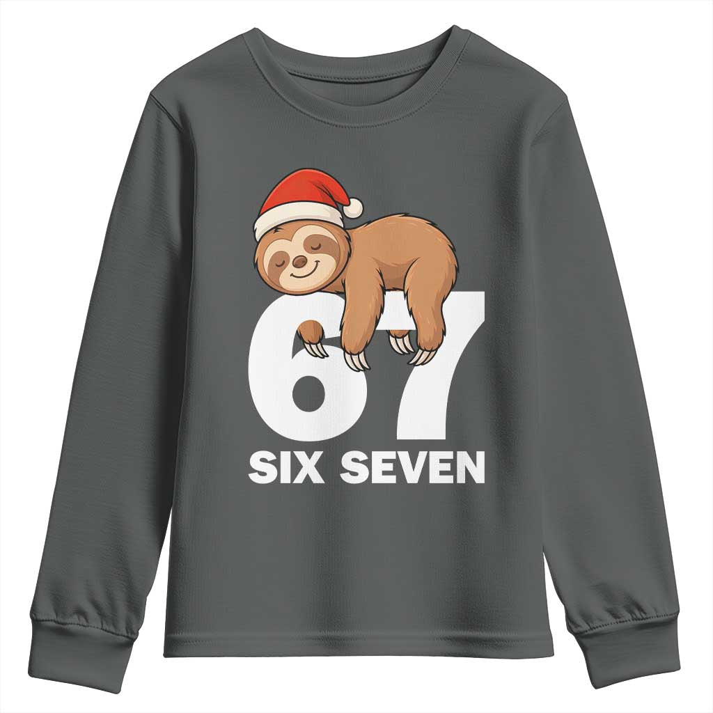 67 Six Seven Youth Sweatshirt Funny Sloth Christmas - Wonder Print Shop