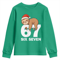 67 Six Seven Youth Sweatshirt Funny Sloth Christmas - Wonder Print Shop
