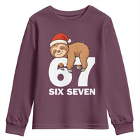 67 Six Seven Youth Sweatshirt Funny Sloth Christmas - Wonder Print Shop