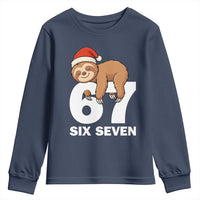 67 Six Seven Youth Sweatshirt Funny Sloth Christmas - Wonder Print Shop