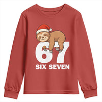 67 Six Seven Youth Sweatshirt Funny Sloth Christmas - Wonder Print Shop