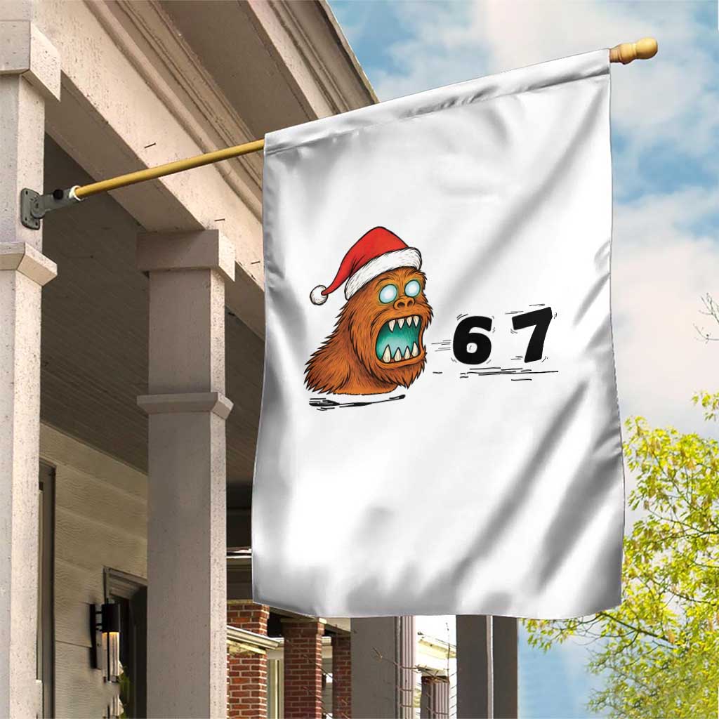 67 Six Seven Garden Flag Funny Bigfoot Christmas - Wonder Print Shop