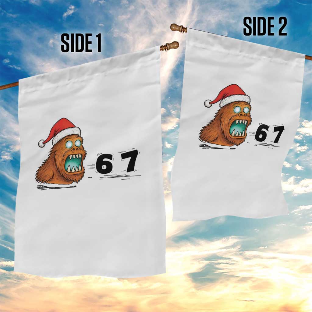 67 Six Seven Garden Flag Funny Bigfoot Christmas - Wonder Print Shop
