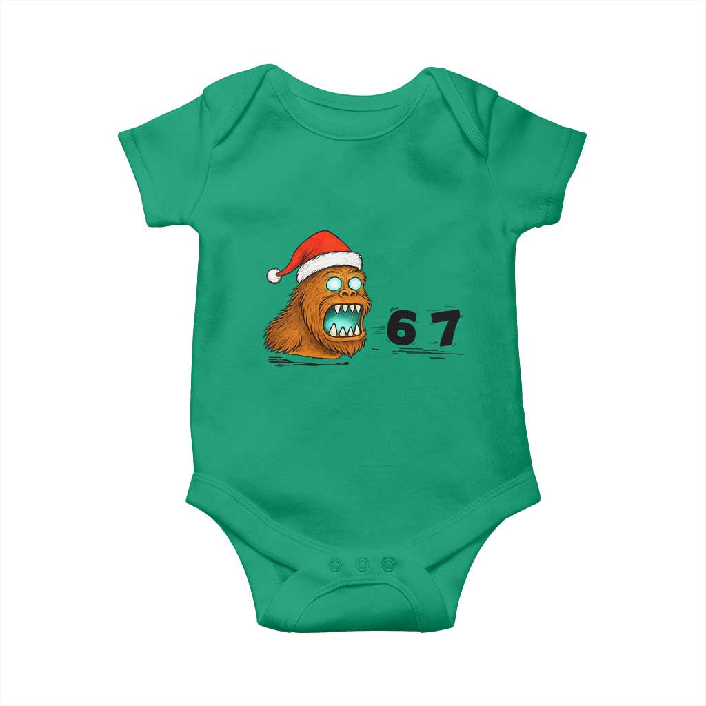 67 Six Seven Baby Onesie Funny Bigfoot Christmas - Wonder Print Shop