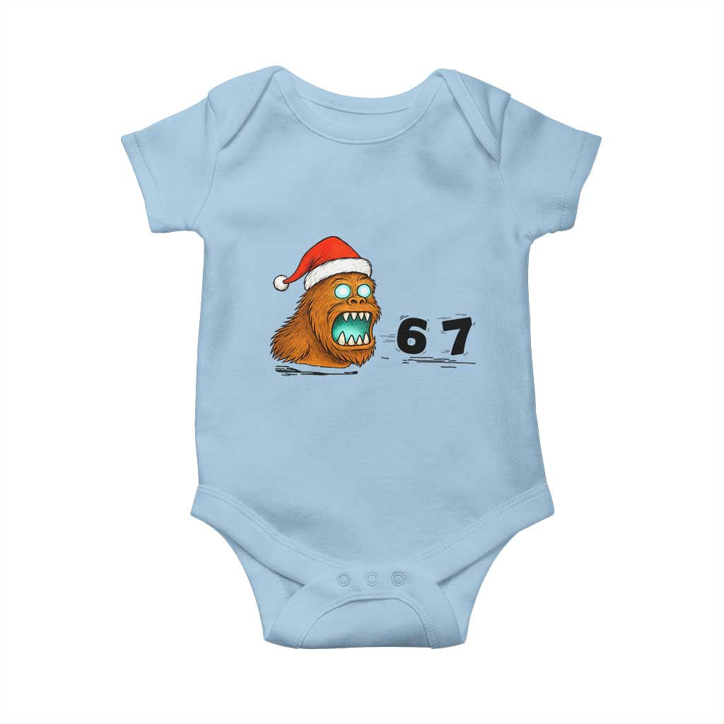67 Six Seven Baby Onesie Funny Bigfoot Christmas - Wonder Print Shop