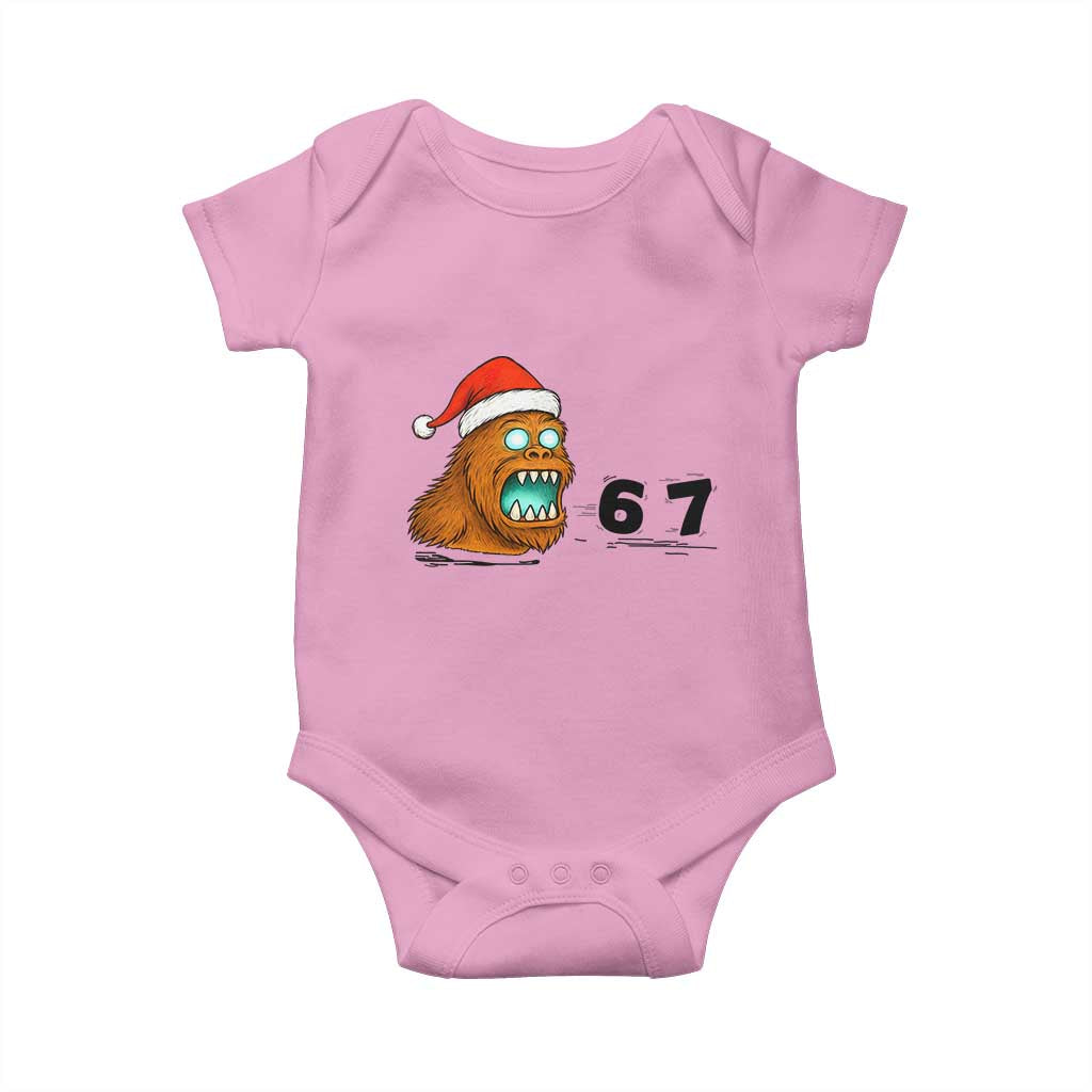 67 Six Seven Baby Onesie Funny Bigfoot Christmas - Wonder Print Shop