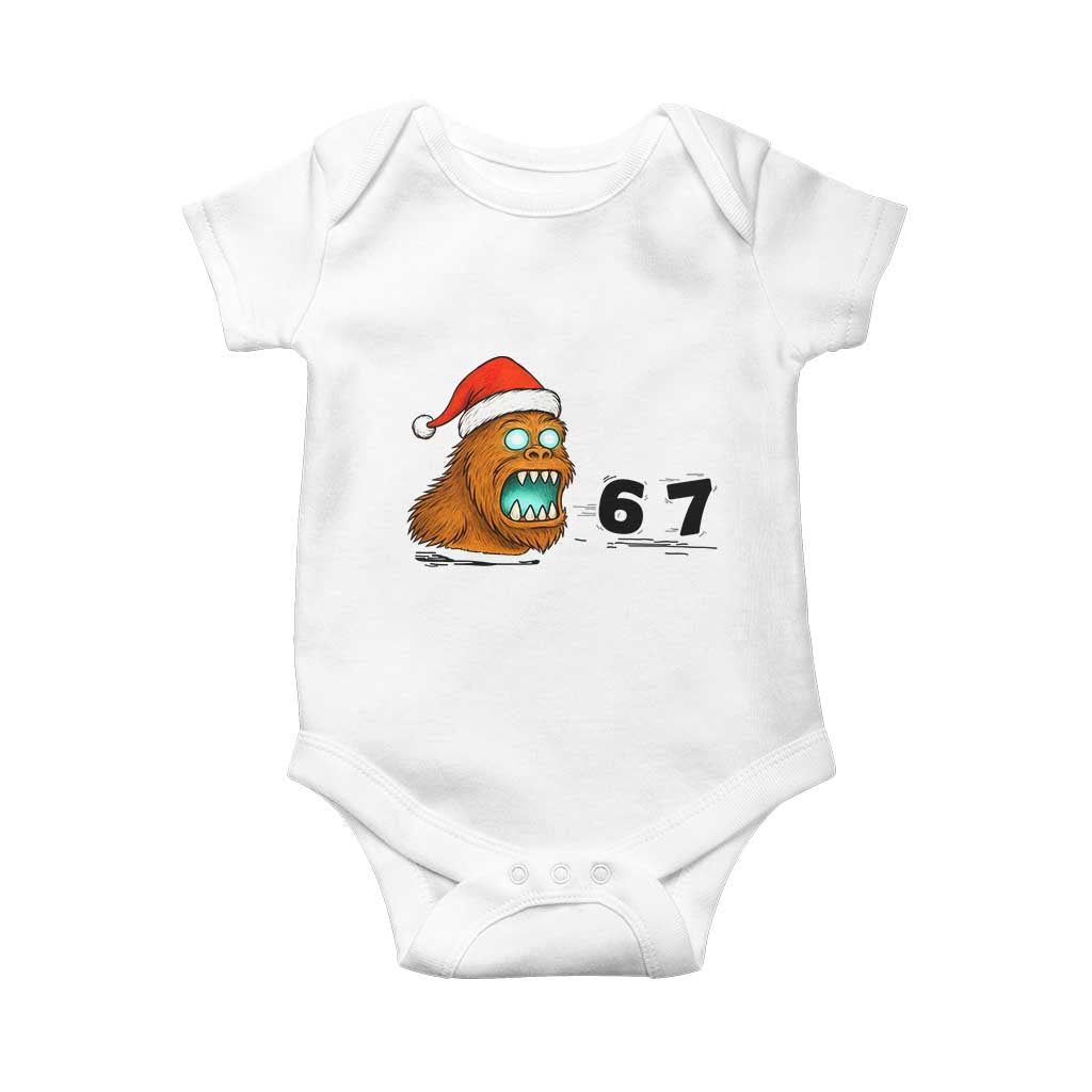 67 Six Seven Baby Onesie Funny Bigfoot Christmas - Wonder Print Shop