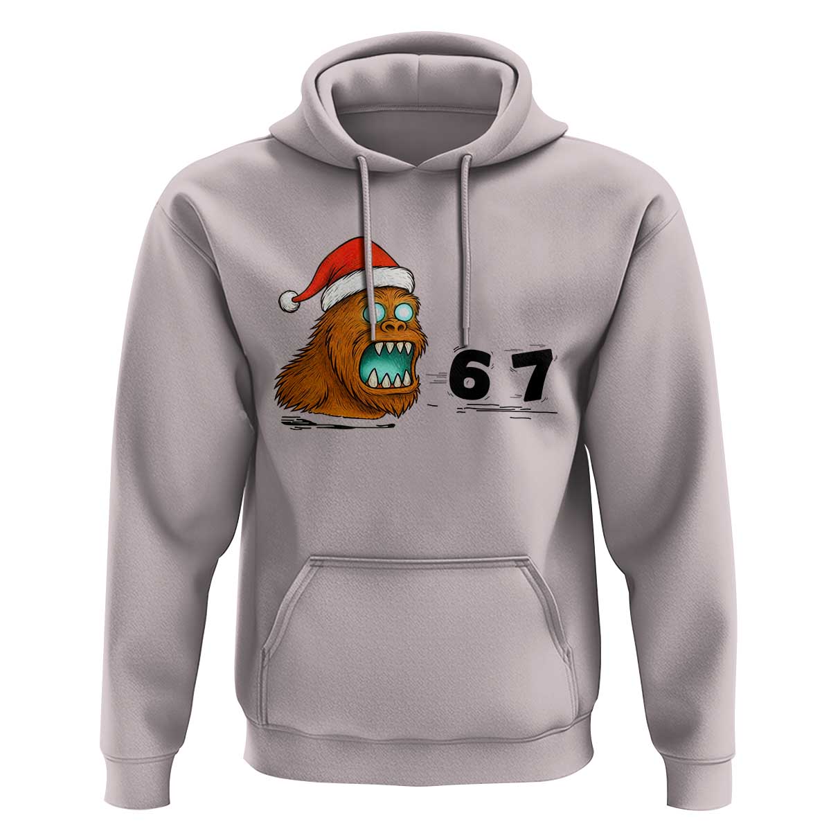 67 Six Seven Hoodie Funny Bigfoot Christmas - Wonder Print Shop