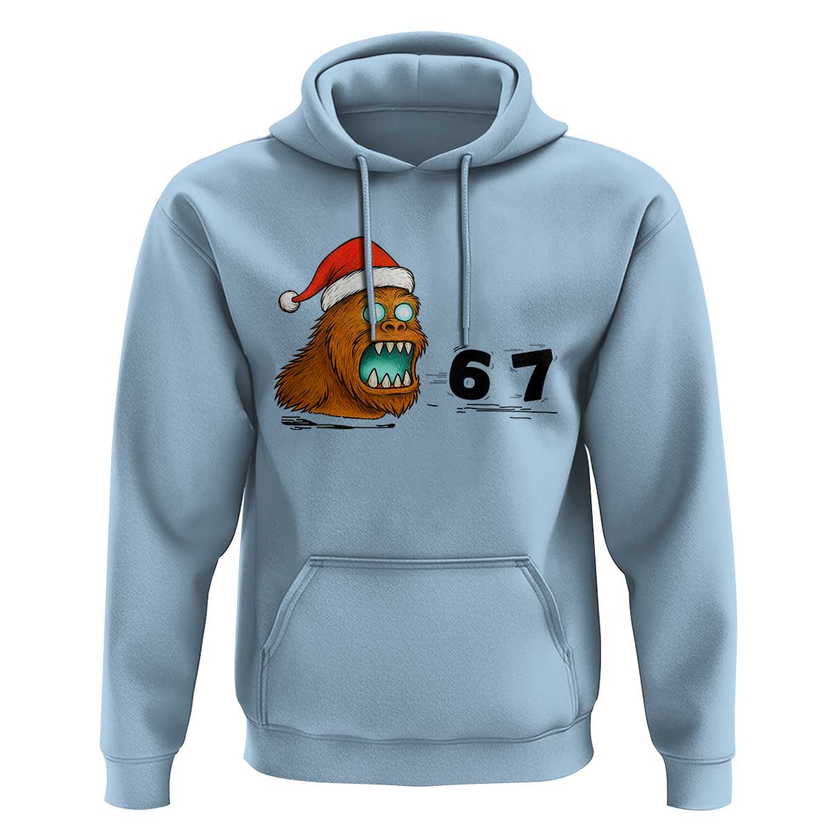 67 Six Seven Hoodie Funny Bigfoot Christmas - Wonder Print Shop