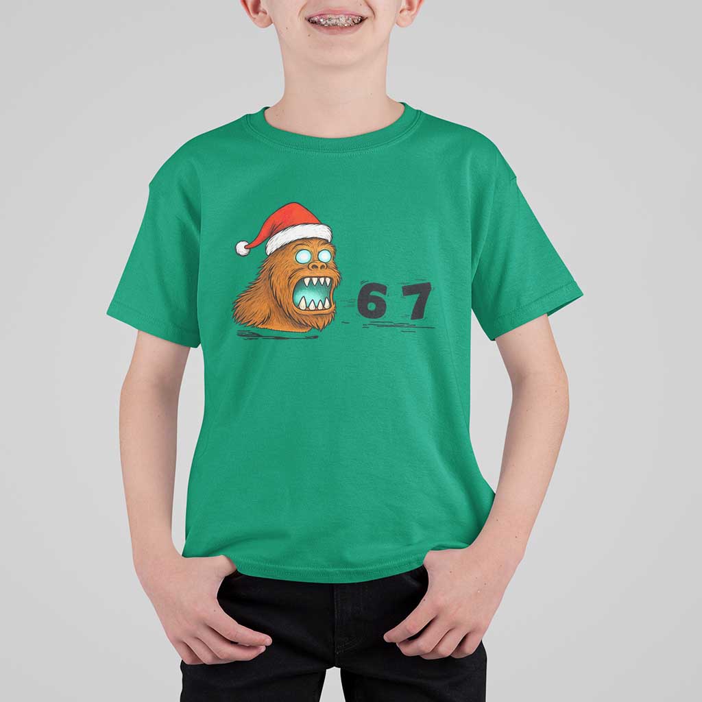 67 Six Seven T Shirt For Kid Funny Bigfoot Christmas - Wonder Print Shop