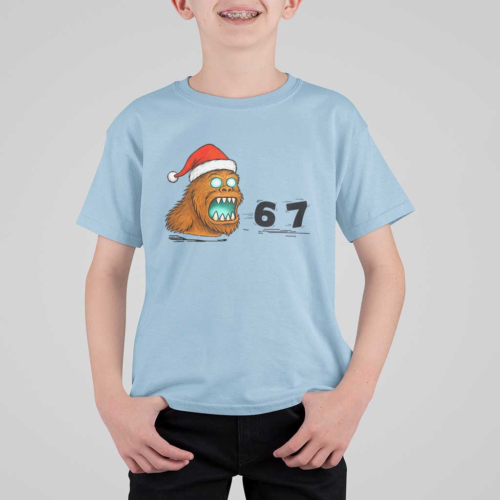 67 Six Seven T Shirt For Kid Funny Bigfoot Christmas - Wonder Print Shop