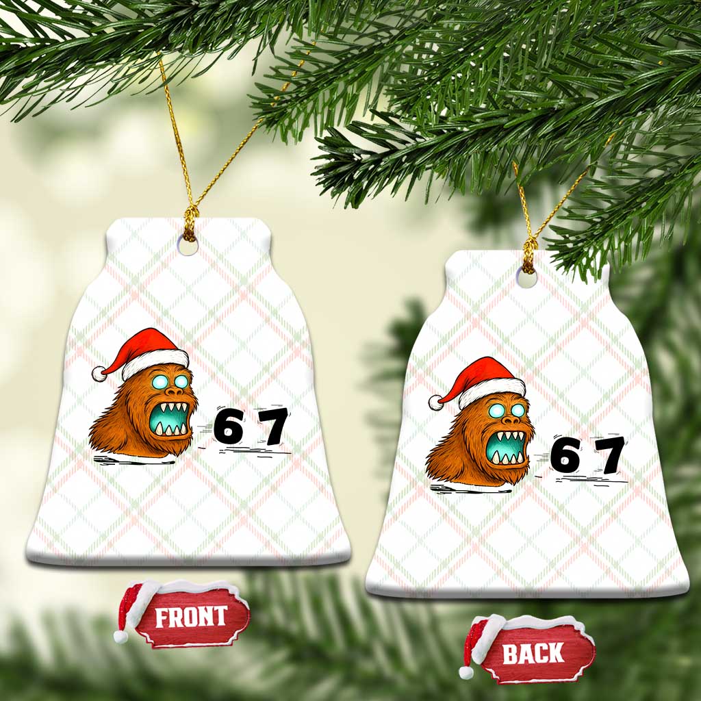 67 Six Seven Ceramic Ornament Funny Bigfoot Xmas - Wonder Print Shop