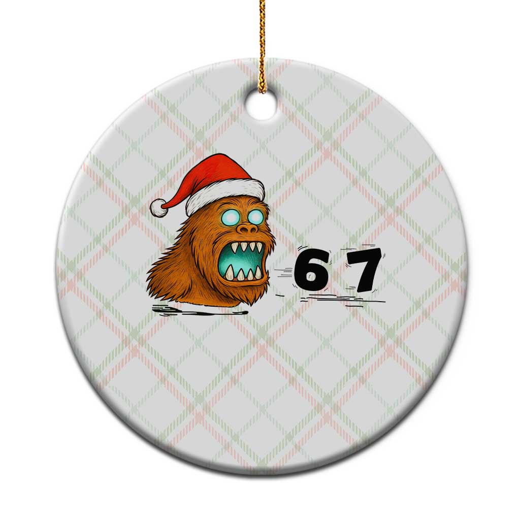 67 Six Seven Ceramic Ornament Funny Bigfoot Xmas - Wonder Print Shop