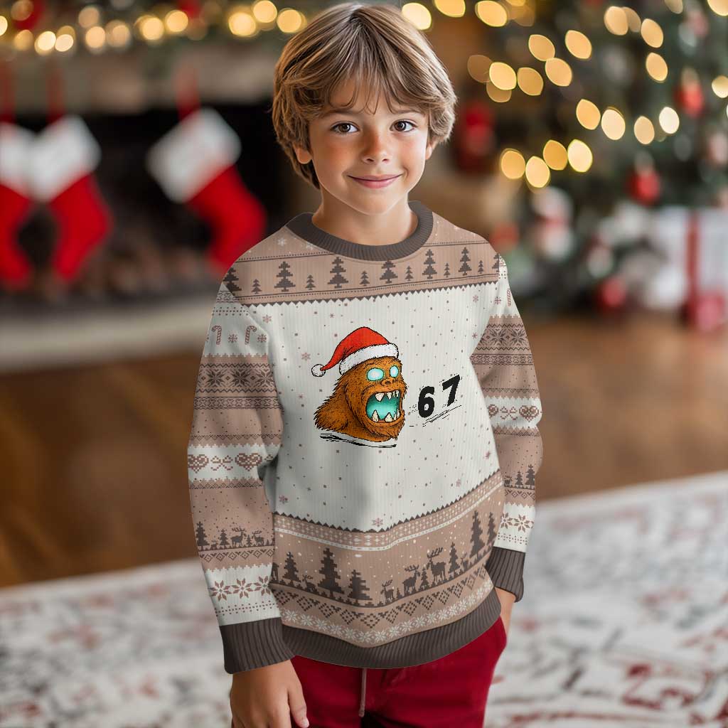 67 Six Seven Ugly Christmas Sweater Funny Bigfoot Xmas - Wonder Print Shop