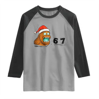 67 Six Seven Raglan Shirt Funny Bigfoot Christmas - Wonder Print Shop
