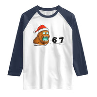 67 Six Seven Raglan Shirt Funny Bigfoot Christmas - Wonder Print Shop