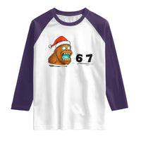 67 Six Seven Raglan Shirt Funny Bigfoot Christmas - Wonder Print Shop