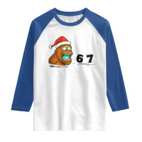 67 Six Seven Raglan Shirt Funny Bigfoot Christmas - Wonder Print Shop