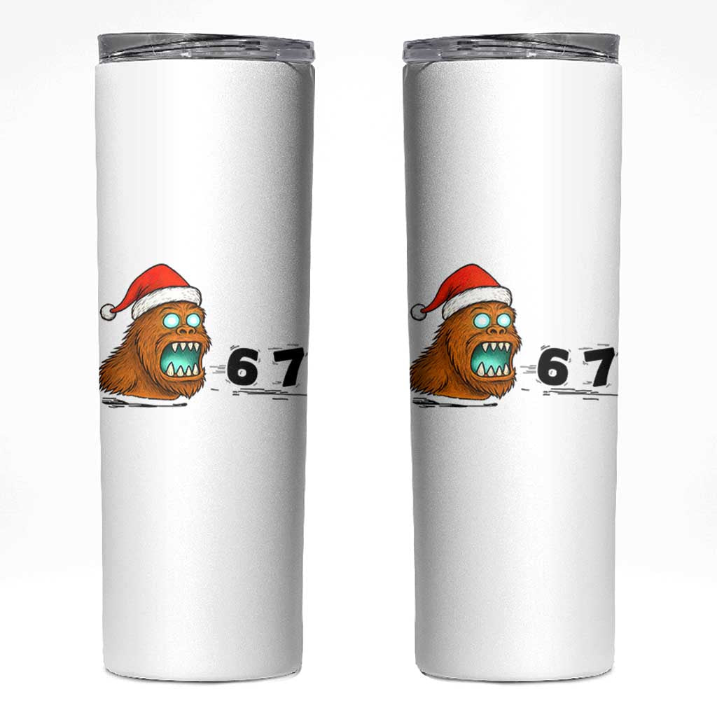 67 Six Seven Skinny Tumbler Funny Bigfoot Christmas - Wonder Print Shop