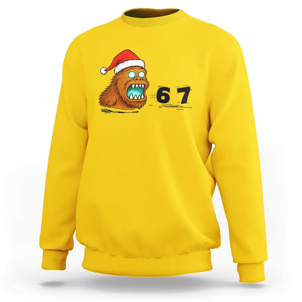 67 Six Seven Sweatshirt Funny Bigfoot Christmas - Wonder Print Shop