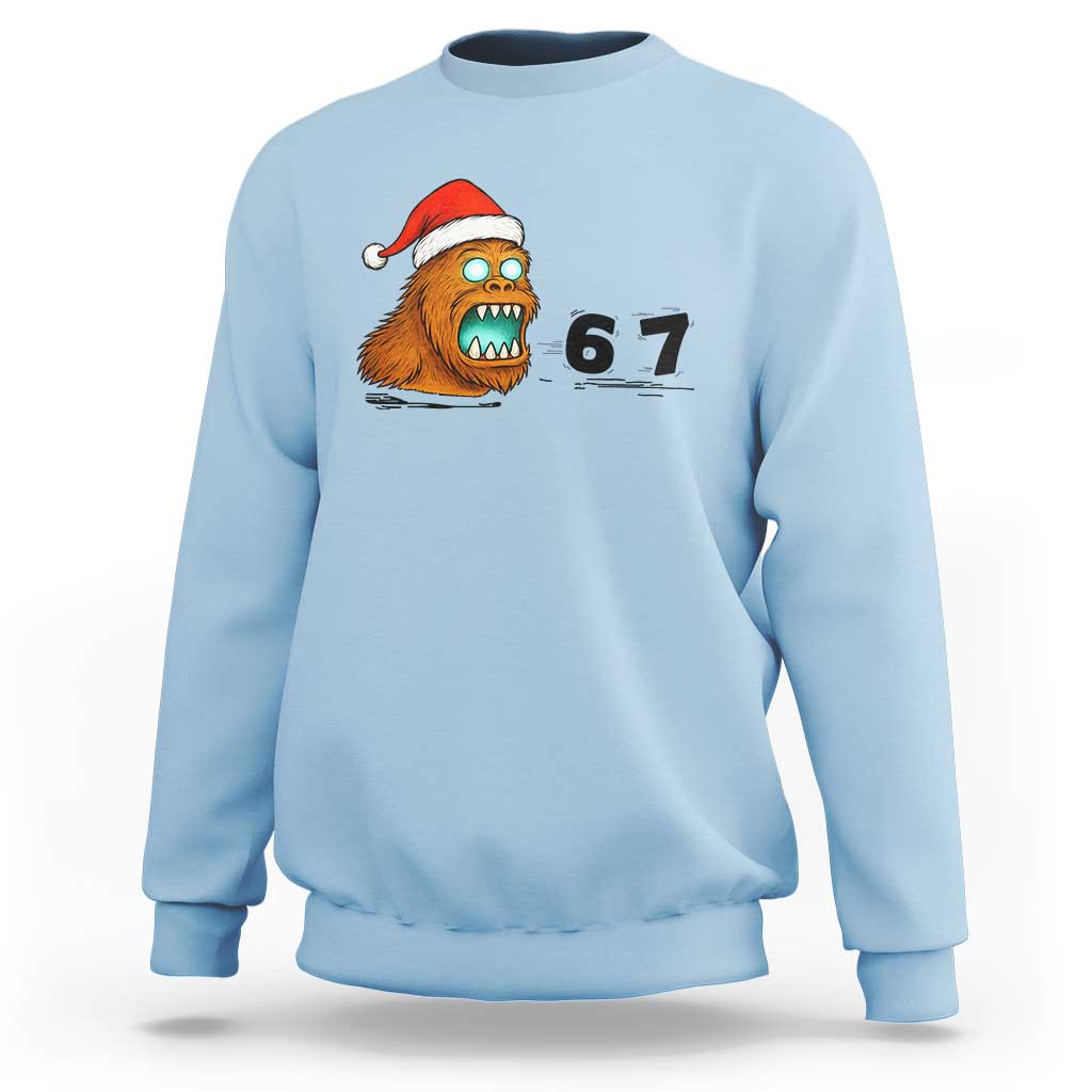 67 Six Seven Sweatshirt Funny Bigfoot Christmas - Wonder Print Shop