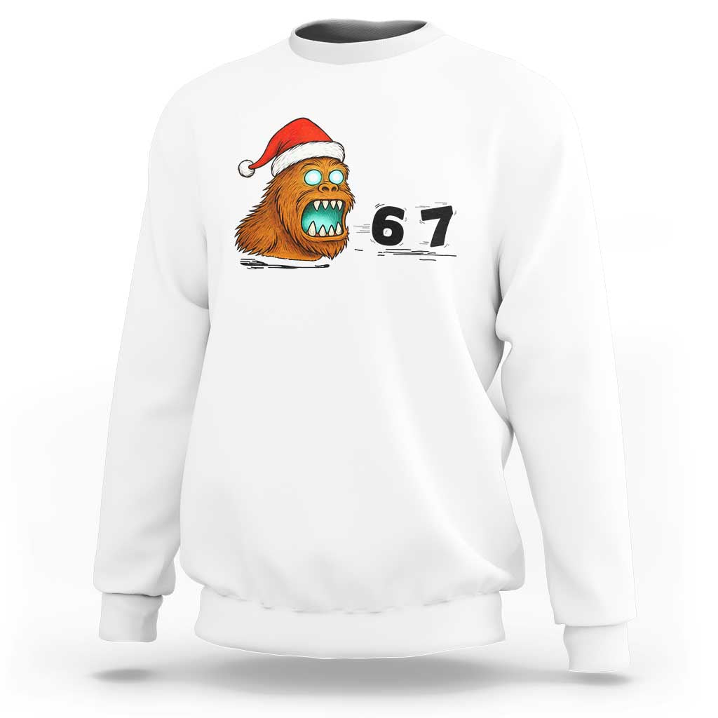 67 Six Seven Sweatshirt Funny Bigfoot Christmas - Wonder Print Shop