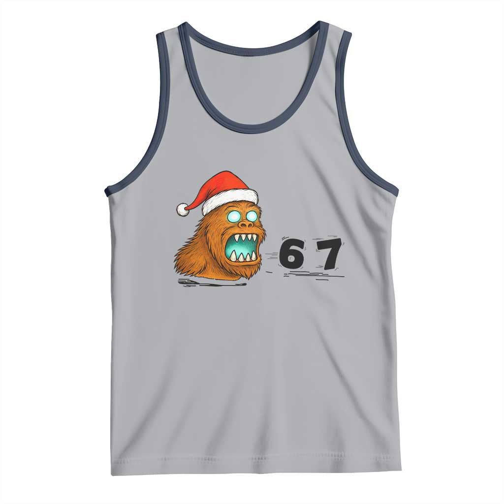 67 Six Seven Tank Top Funny Bigfoot Christmas - Wonder Print Shop