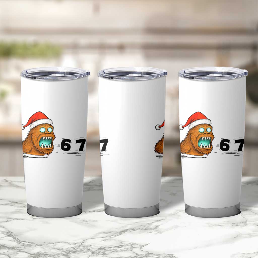 67 Six Seven Tumbler Cup Funny Bigfoot Christmas - Wonder Print Shop