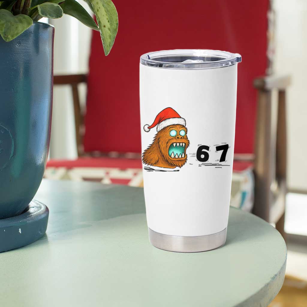 67 Six Seven Tumbler Cup Funny Bigfoot Christmas - Wonder Print Shop