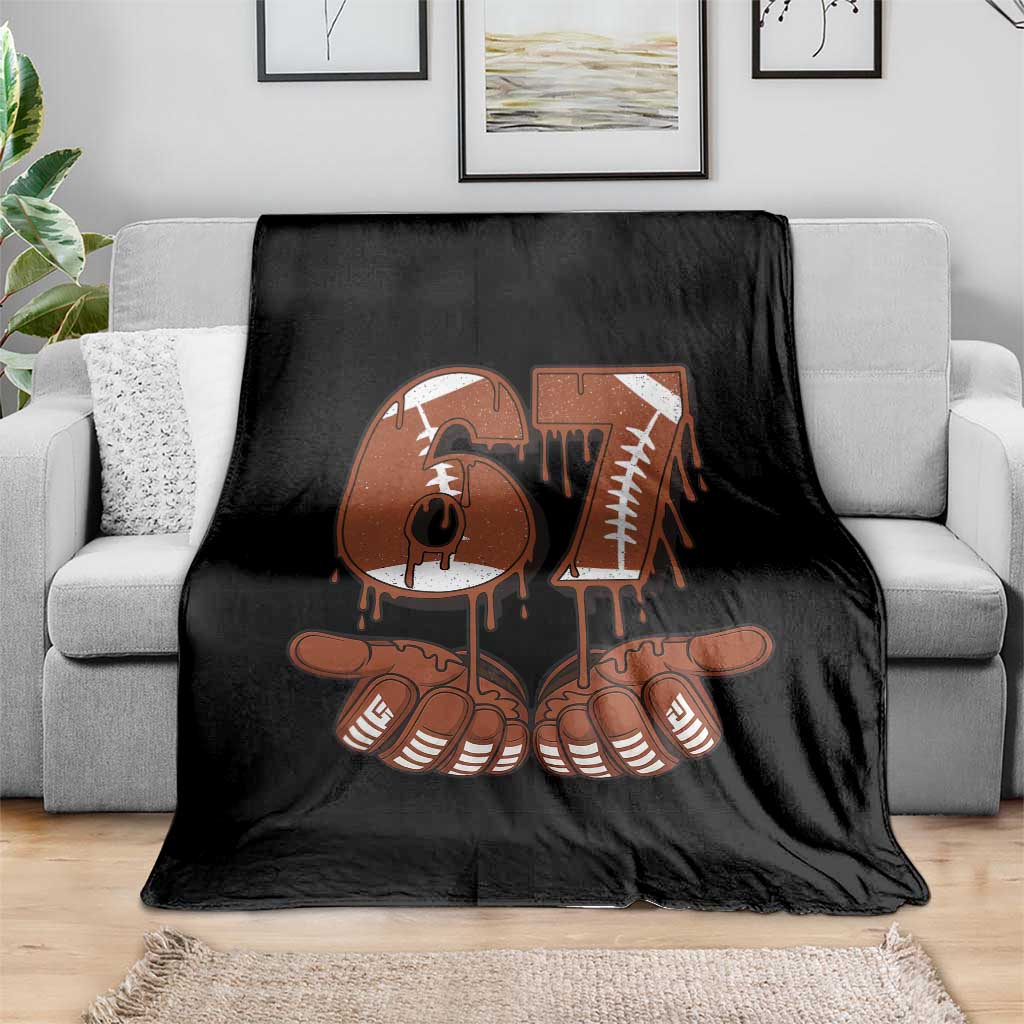 67 Six Seven Throw Blanket Funny Football Meme - Wonder Print Shop