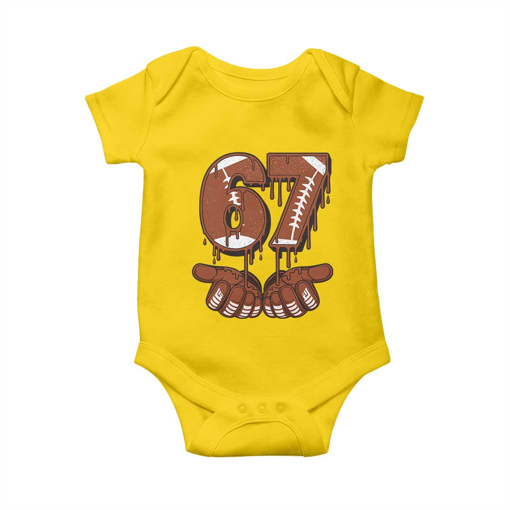 67 Six Seven Baby Onesie Funny Football Meme - Wonder Print Shop