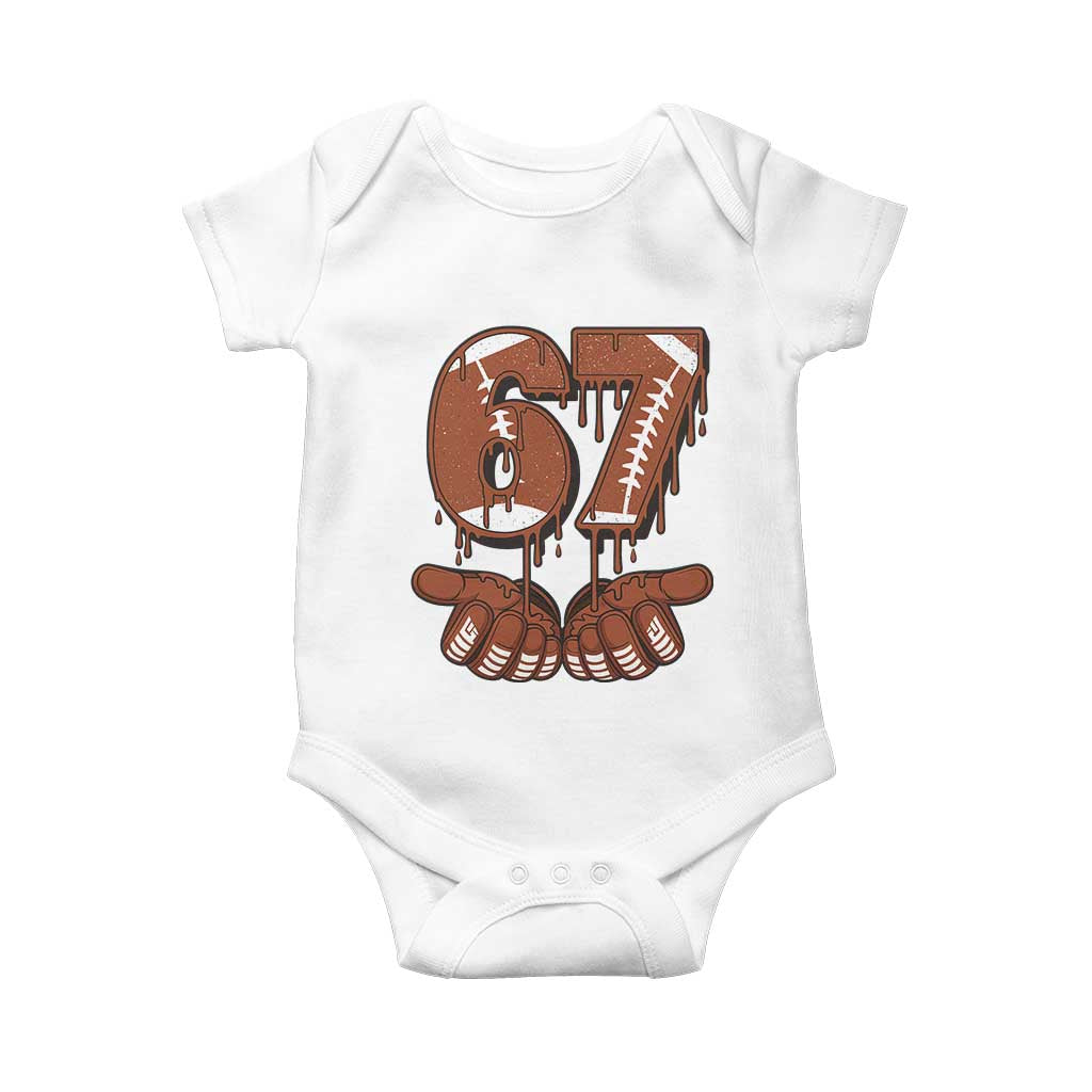 67 Six Seven Baby Onesie Funny Football Meme - Wonder Print Shop