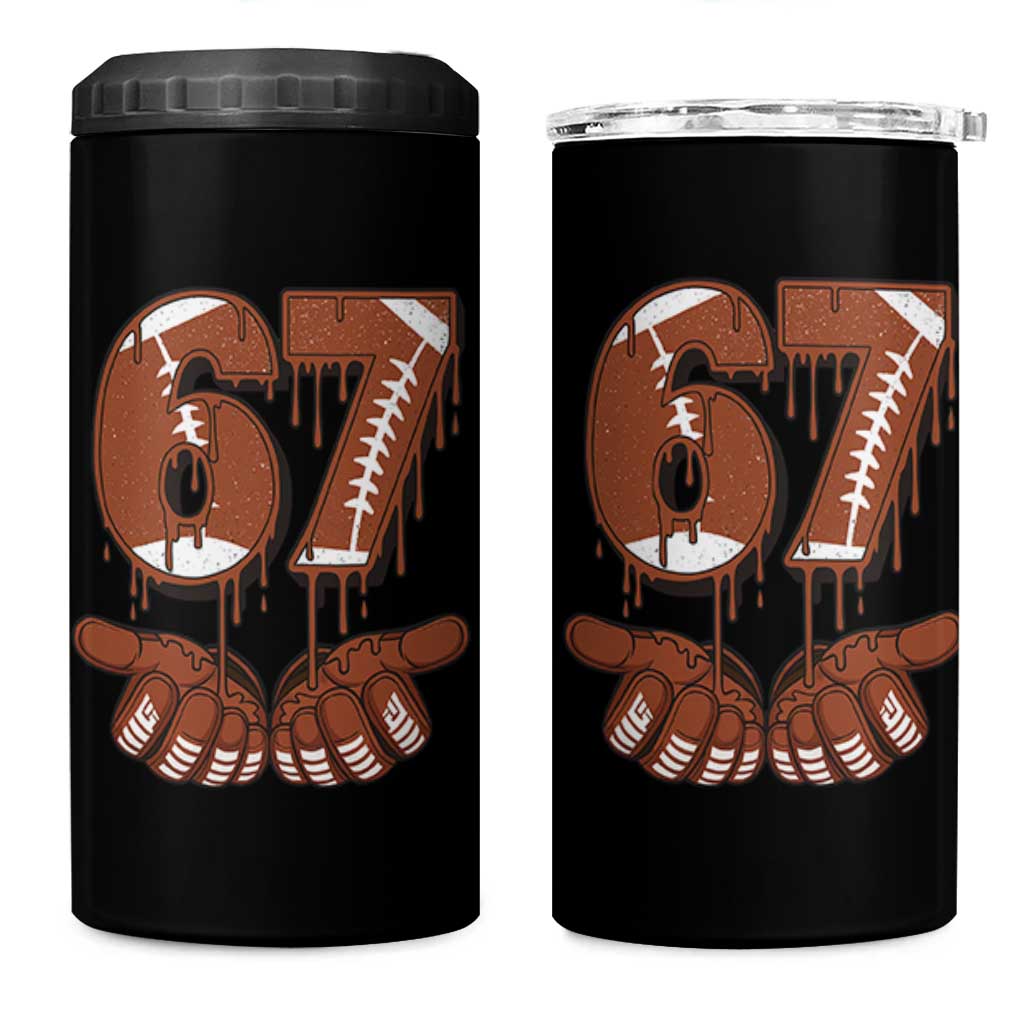 67 Six Seven 4 in 1 Can Cooler Tumbler Funny Football Meme - Wonder Print Shop