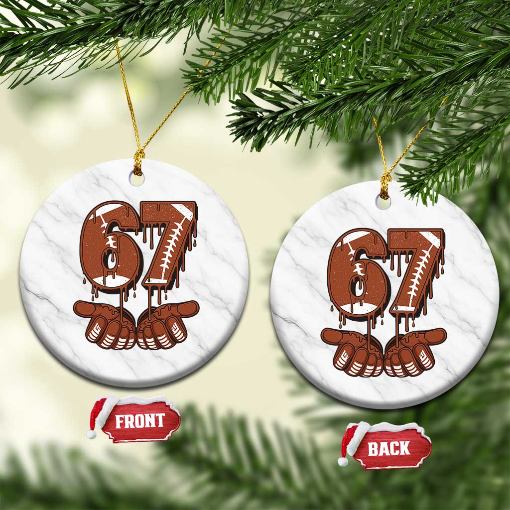 67 Six Seven Ceramic Ornament Funny Football Meme - Wonder Print Shop