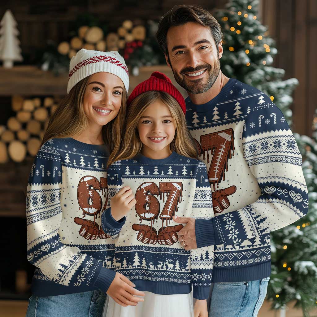 67 Six Seven Ugly Christmas Sweater Funny Football Meme - Wonder Print Shop