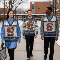 67 Six Seven V-Neck Knit Sweater Vest Funny Football Meme - Wonder Print Shop