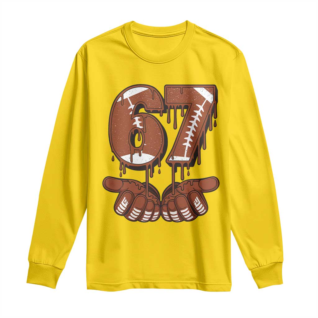 67 Six Seven Long Sleeve Shirt Funny Football Meme - Wonder Print Shop