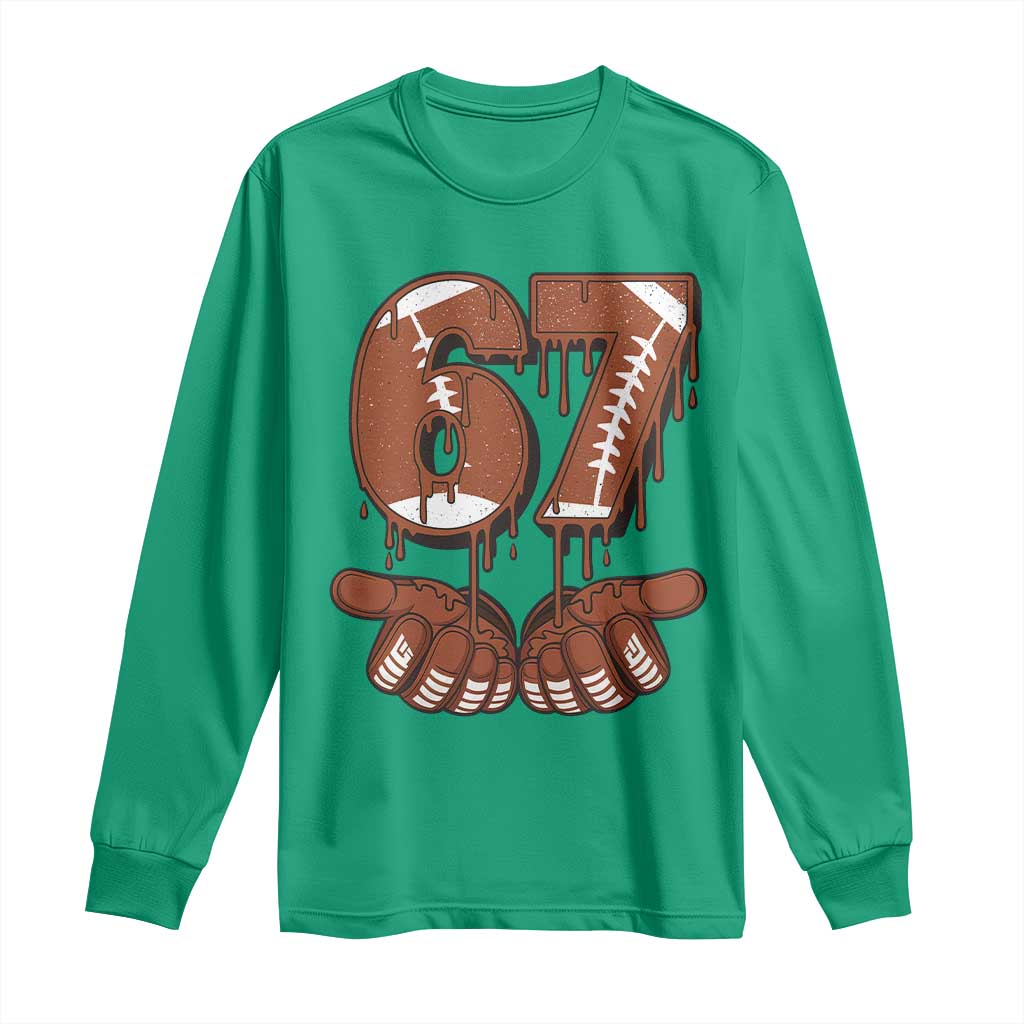 67 Six Seven Long Sleeve Shirt Funny Football Meme - Wonder Print Shop