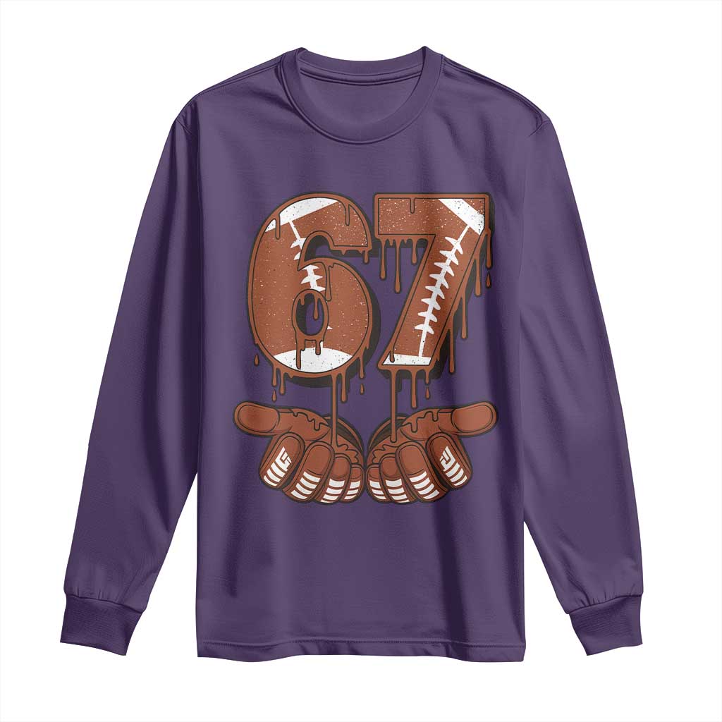 67 Six Seven Long Sleeve Shirt Funny Football Meme - Wonder Print Shop