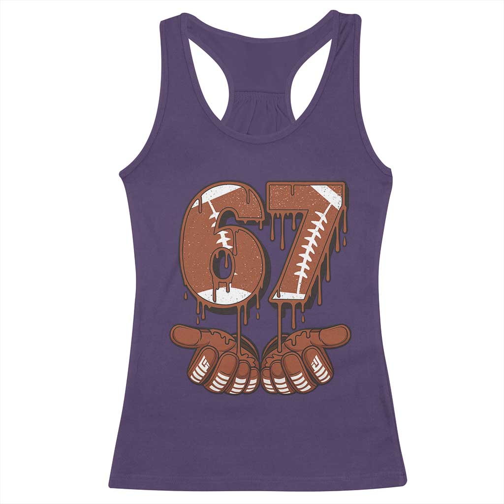 67 Six Seven Racerback Tank Top Funny Football Meme - Wonder Print Shop