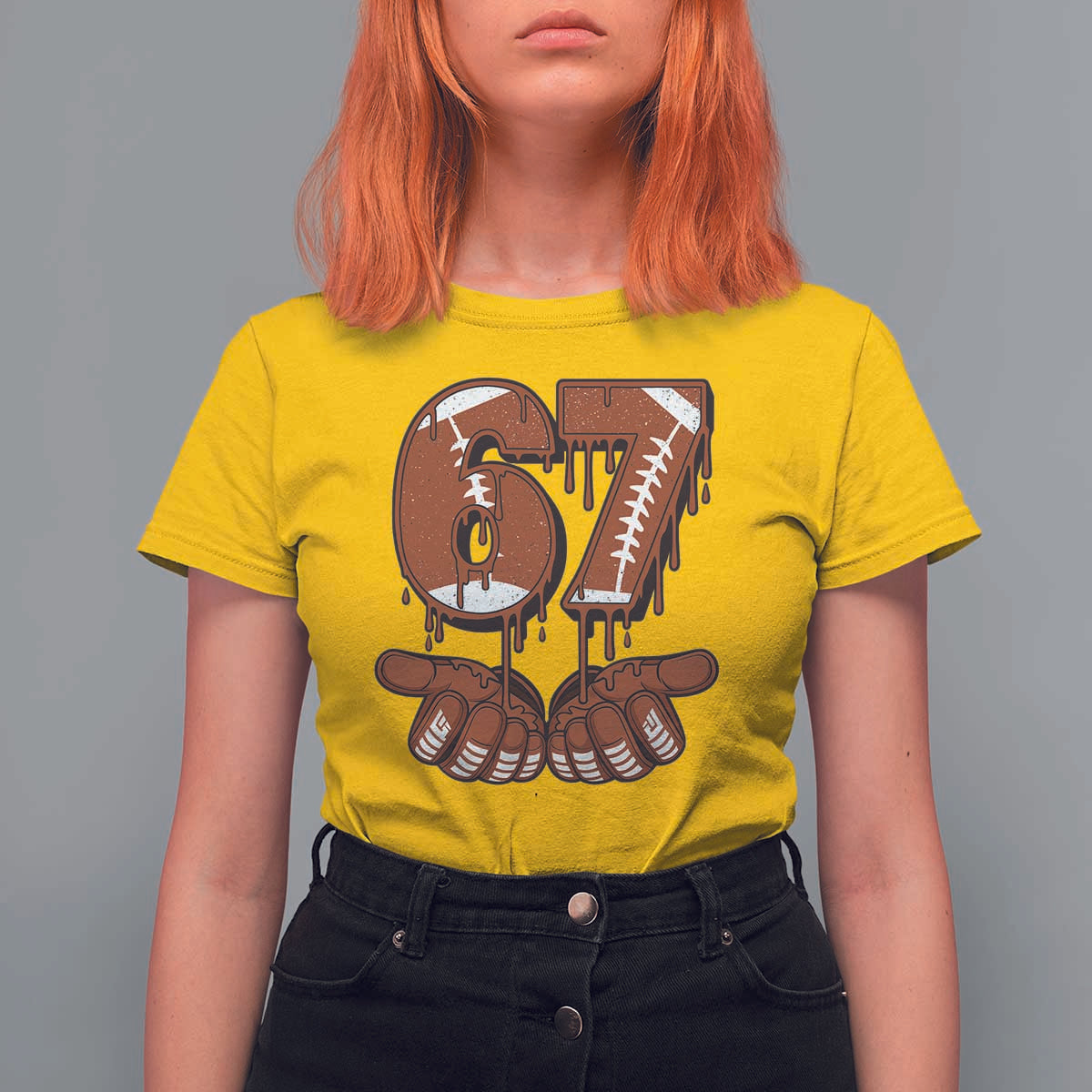67 Six Seven T Shirt For Women Funny Football Meme - Wonder Print Shop