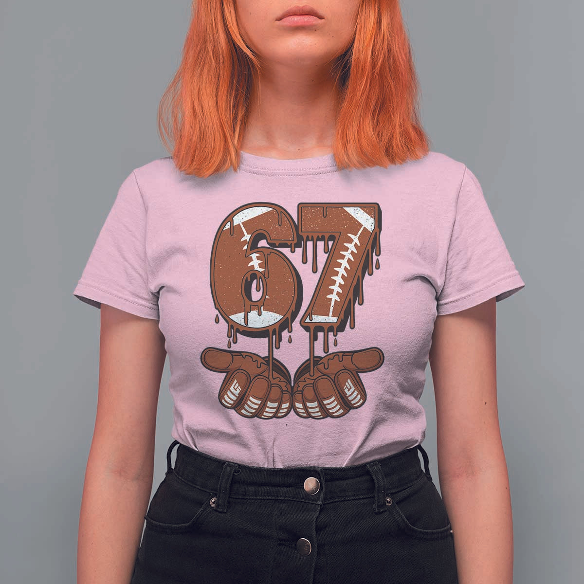 67 Six Seven T Shirt For Women Funny Football Meme - Wonder Print Shop
