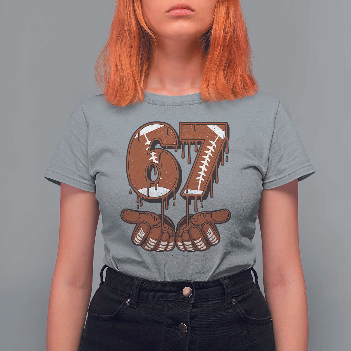 67 Six Seven T Shirt For Women Funny Football Meme - Wonder Print Shop