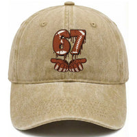 67 Six Seven Washed Cotton Baseball Cap Funny Football Meme