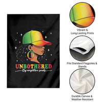 Afro African American Garden Flag Unbothered By Negative Souls Black Sassy Queen