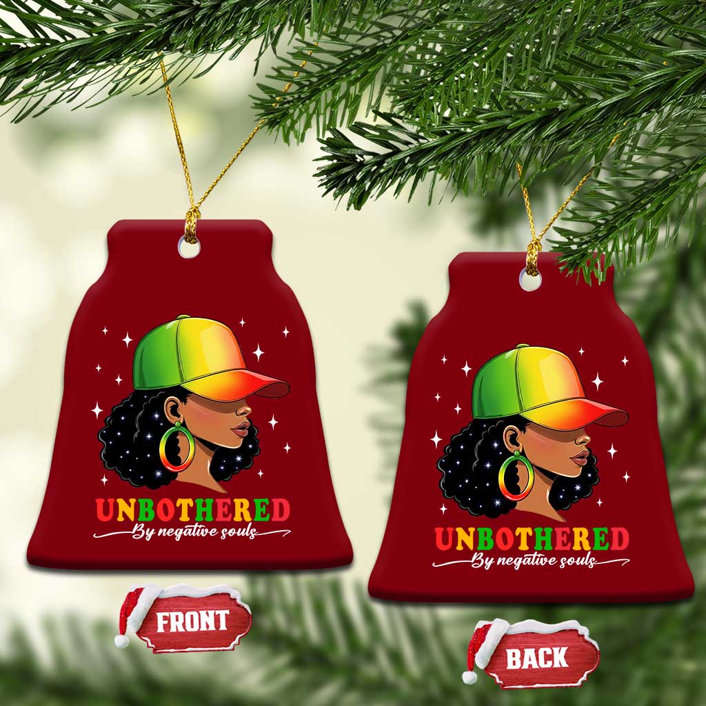 Afro African American Ceramic Ornament Unbothered By Negative Souls Black Sassy Queen