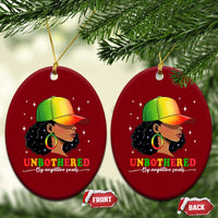 Afro African American Ceramic Ornament Unbothered By Negative Souls Black Sassy Queen