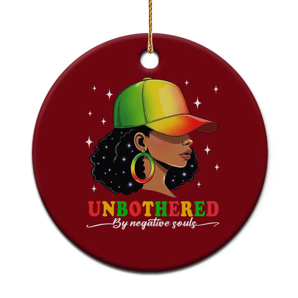 Afro African American Ceramic Ornament Unbothered By Negative Souls Black Sassy Queen