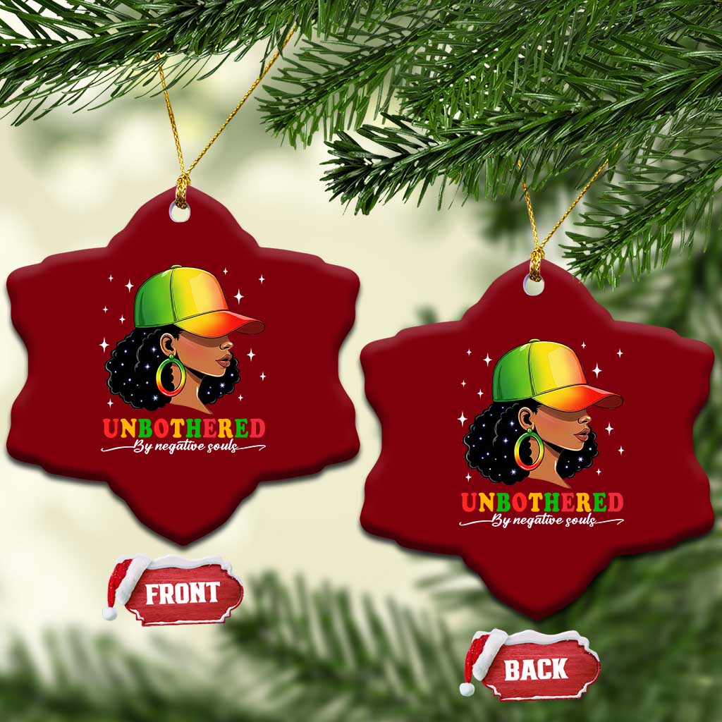 Afro African American Ceramic Ornament Unbothered By Negative Souls Black Sassy Queen